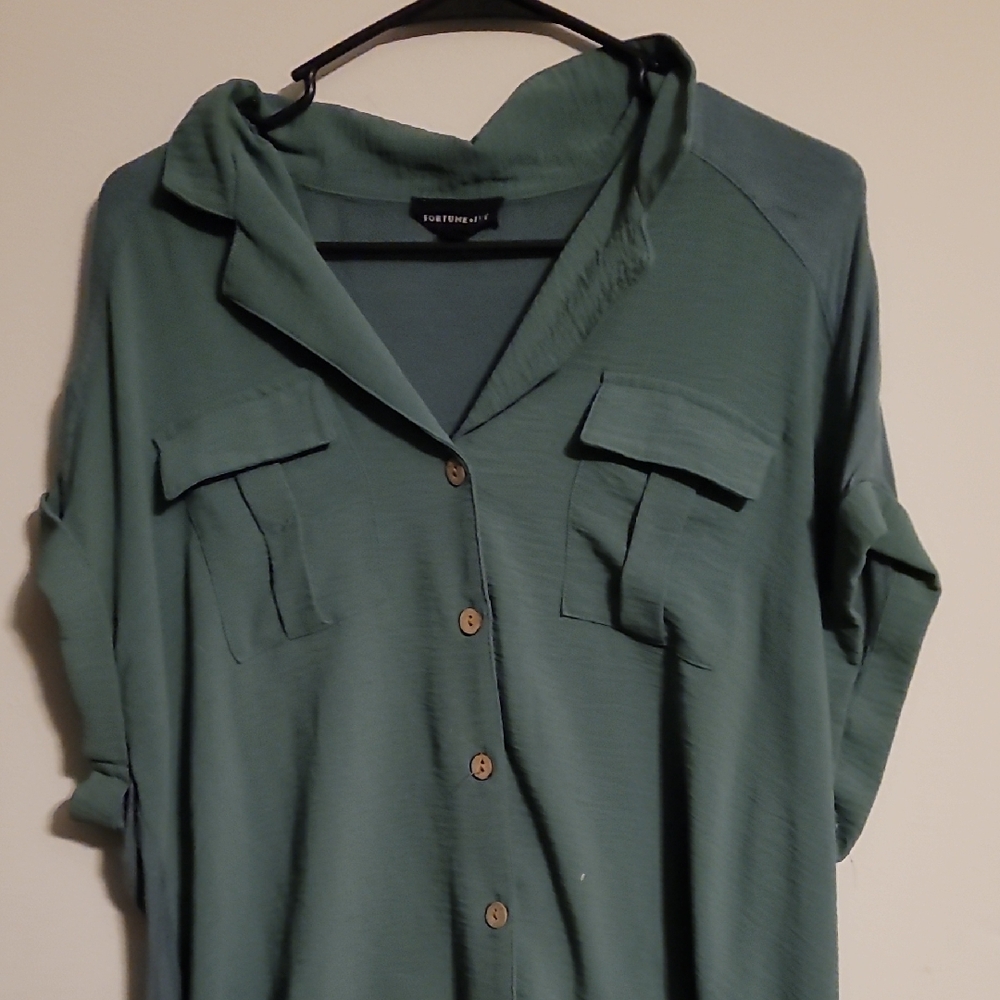 Fortunate Green Women's Blouse